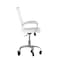 Flash Furniture White LeatherSoft Roller Wheel Executive Chair GO-2286M-WH-RLB-GG - alternate 3